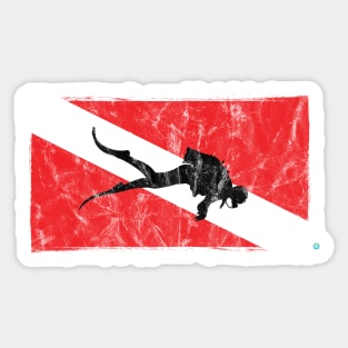 SCUBA DIVING: Flag Scuba Diving Sticker